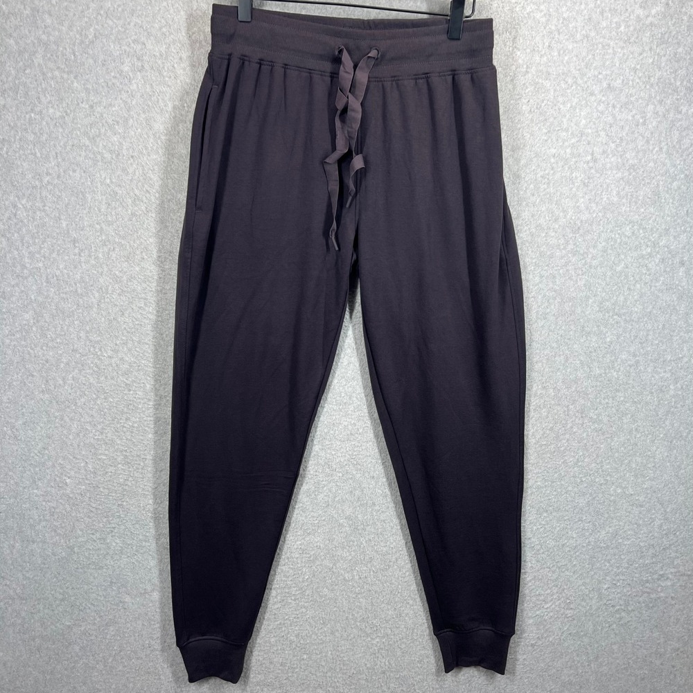 Luxome‎ Essential Modal Fleece Joggers Mens L Dark Purple Lounge Sweatpants EUC